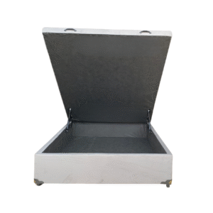 Cama Box Baú Viuvão Suede Cinza - Com Pistão A Gás