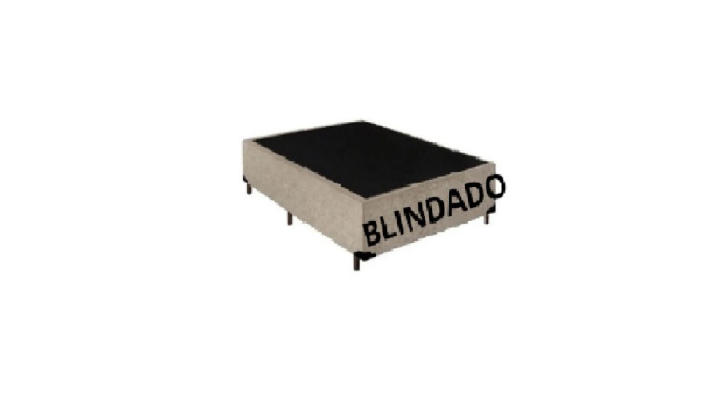 Base Box Casal Blindado Suede Bege Imperium Do Sono