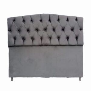 Cabeceira King Suede Preto Capitonê