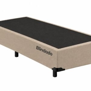 Base Box Solteirão King Blindado Linhão Bege