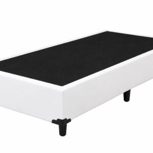 Base Box Solteiro Linhão Branco