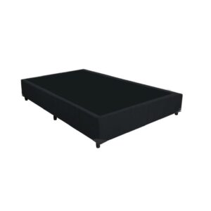 Base Box Casal Suede Preto